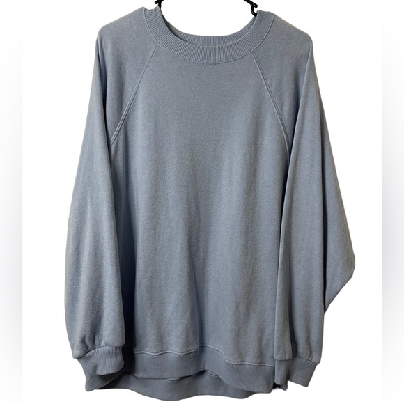 American Eagle Outfitters Sweaters - American Eagle Ahh- Mazingly Soft Oversized Blue Crewneck Jegging Fit Sz Med